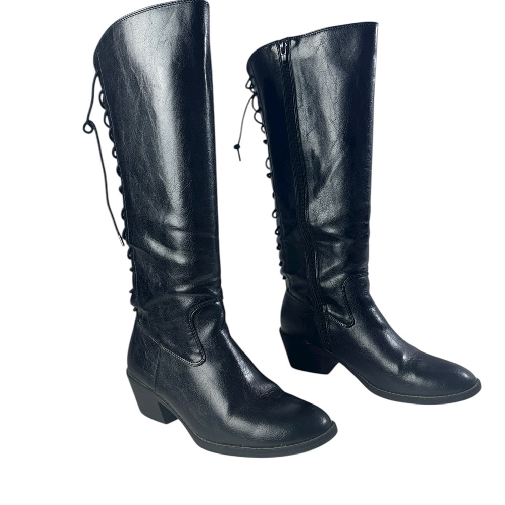 EUROSOFT Black Heeled Boots for Women